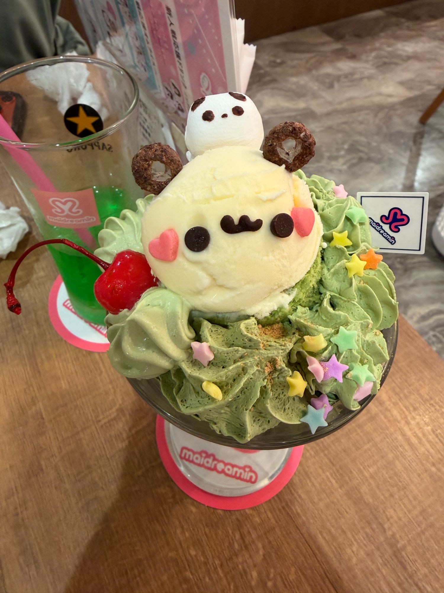 My panda green tea parfait