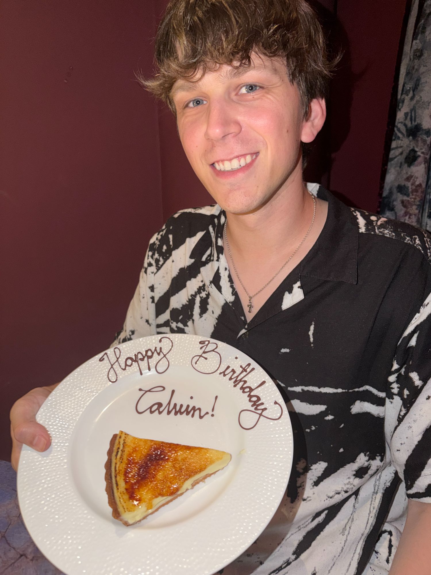 Calvin's Birthday dessert at Medua